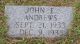 John E Andrews gravestone