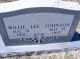 Willie Lee Johnson gravestone