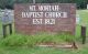 Mount Moriah Baptist Church Cemetery sign