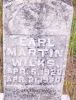 Earl Martin Wilks gravestone