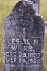 Leslie M Wilks gravestone