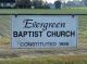 Evergreen Baptist Church sign