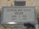Georgia Ann Cason Miller gravestone