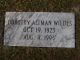 Dorothy Altman Wildes gravestone