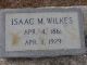 Isaac M Wilkes gravestone