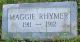 Maggie Rhymer gravestone