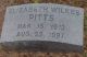 Elizabeth Wilkes Pitts gravestone