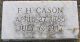F H Cason gravestone