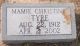 Mamie Christine Tyre gravestone