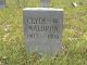 Clyde W Waldron gravestone