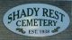Shady Rest Cemetery sign