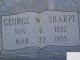 George W Sharpe gravestone