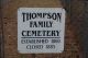 Thompson Family Cemetery Sign 6066