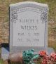 Blanche F Wilkes gravestone