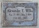 Alexander T Wilks gravestone