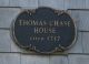 Thomas Chase house sign